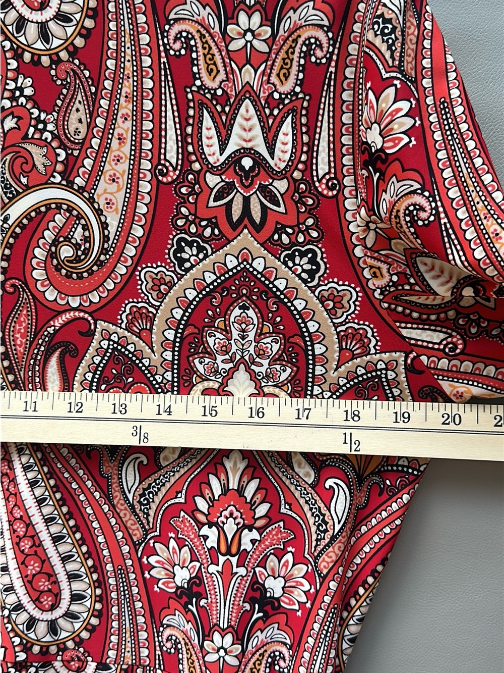 Jude Connally Red Paisley Long-Sleeve Shirt Dress XL NWT - Picture 10 of 11